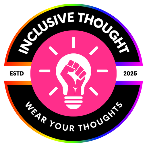 Inclusive Thought logo: a raised fist inside a lightbulb, ringed by a rainbow